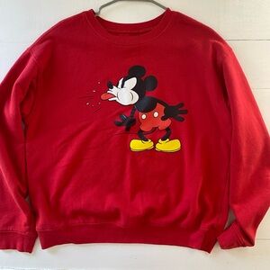 Red Mickey Mouse Sweatshirt